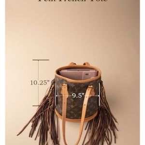 French Tote Louis Vuitton purse brown ,black